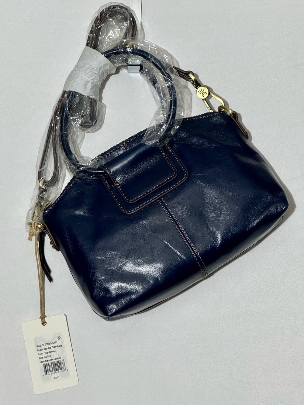 **Hobo Sheila** Top Zip Crossbody Bag Nightshade with Dust Bag